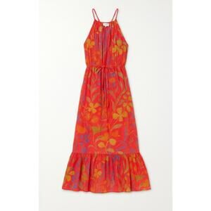 Velvet By Graham & Spencer Tropical Floral Halter Midi Dress Size: Small